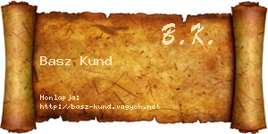Basz Kund névjegykártya